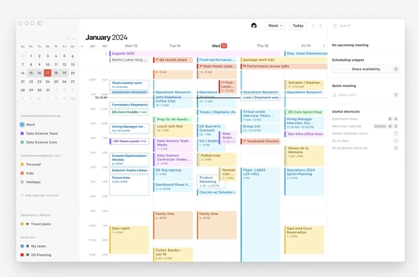 Descubre cómo Notion Calendar, la reciente incorporación tras la adquisición de Cron en 2022, se integra a la perfección en el ecosistema de Notion. Conoce sus funciones renovadas y la tan esperada integración, convirtiéndola en la herramienta ideal para mantener organizadas tus reuniones.