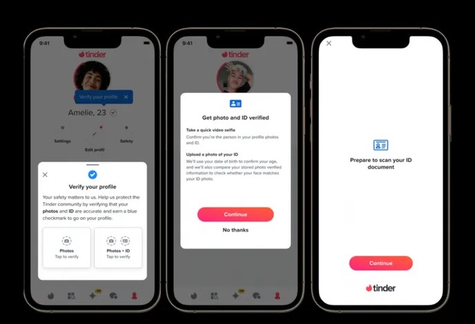 Tinder está implementando cambios en su proceso de verificación para dificultar la obtención de la codiciada marca de verificación azul. Ahora, además de un video selfie, se requerirá la carga de una foto de tu licencia de conducir o pasaporte.