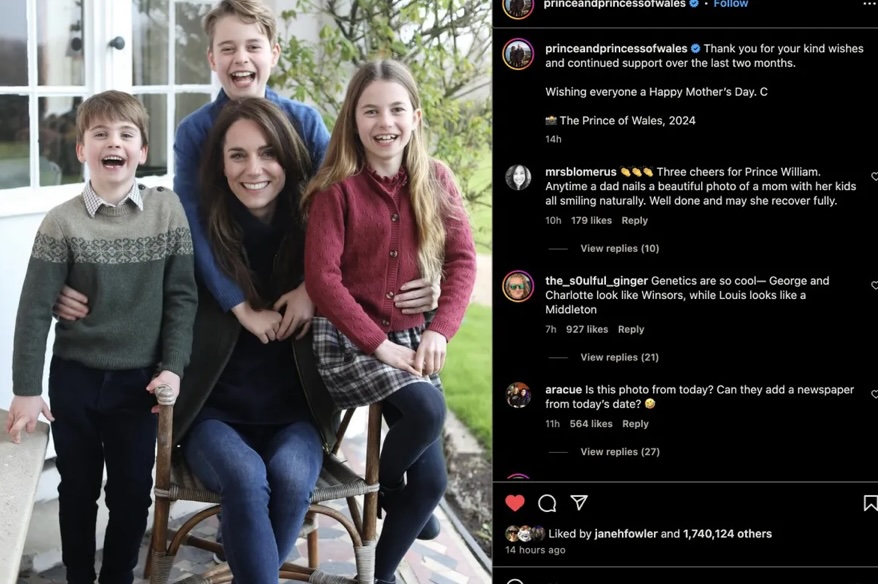 La Familia Real británica se encuentra en medio de un escándalo generado por una edición defectuosa de una fotografía, y parece que la responsable es nada menos que la princesa Kate Middleton. El incidente, que ha llamado la atención de medios internacionales como Associated Press y Reuters, ha dejado al descubierto una serie de especulaciones sobre el paradero de Middleton y ha generado controversia en torno a la gestión de la imagen de la monarquía.