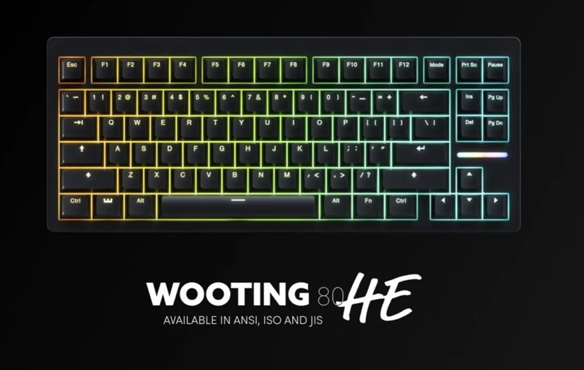Wooting presenta el revolucionario teclado para juegos 80HE con la innovadora función ‘Rappy Snappy’