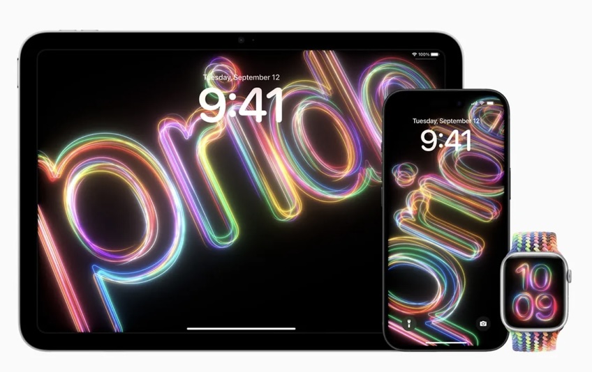 Apple lanza su nueva banda Pride y fondos de pantalla en neón