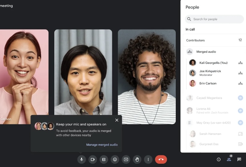 Google ha lanzado una emocionante nueva función llamada "Audio Adaptativo" en Google Meet, dirigida a usuarios de Google Workspace. Esta innovación ofrece una alternativa eficaz al equipamiento tradicional de videoconferencia, siempre y cuando los usuarios tengan acceso a las nuevas funciones de inteligencia artificial.Google ha lanzado una emocionante nueva función llamada "Audio Adaptativo" en Google Meet, dirigida a usuarios de Google Workspace. Esta innovación ofrece una alternativa eficaz al equipamiento tradicional de videoconferencia, siempre y cuando los usuarios tengan acceso a las nuevas funciones de inteligencia artificial.