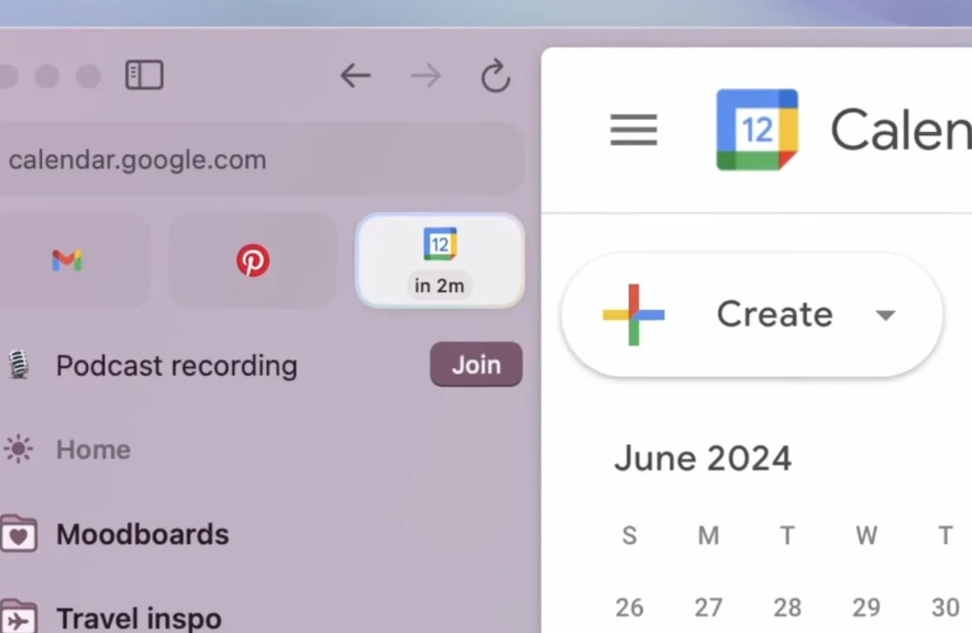 Arc ahora puede presentarte un botón para unirte con un solo clic a tu próxima reunión, sin necesidad de abrir Google Calendar. Esta nueva característica, conocida como Calendario en Vivo, se integrará en la barra lateral del navegador y te mostrará la reunión de Google Calendar que tienes programada justo antes de que comience. Incluye un temporizador de cuenta regresiva y un botón para unirte a Google Meet, lo que te permite ver y acceder a la reunión de manera rápida y eficiente.