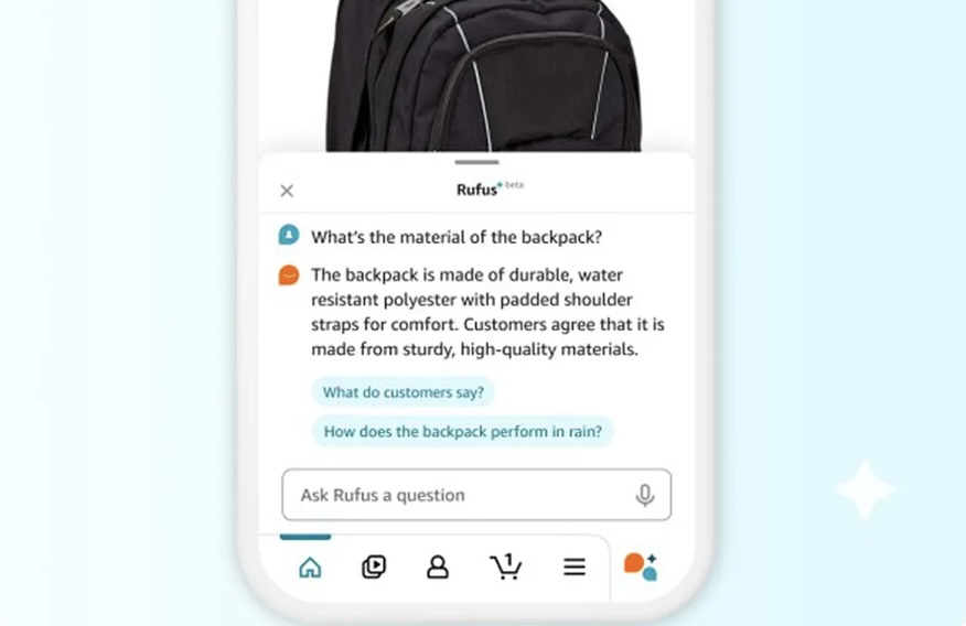 Amazon ha anunciado la disponibilidad general de Rufus, su asistente de compras impulsado por inteligencia artificial, en la aplicación móvil de Amazon para usuarios estadounidenses. Rufus puede responder preguntas, comparar productos y proporcionar actualizaciones de pedidos al tocar el icono naranja y azul en la esquina de la barra de navegación de la aplicación.